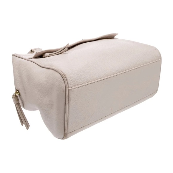 Kate SpadeCream Large Leather Satchel with Structured Shape and Gold Hardware - Picture 5 of 6